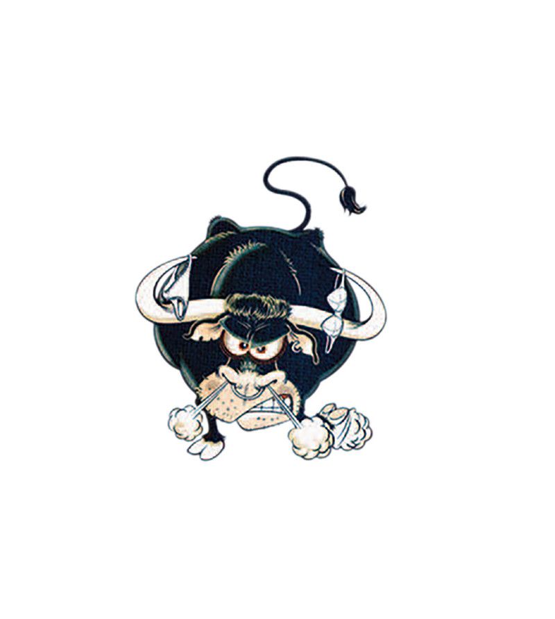 AUTOCOLLANT ANIMAL TAUREAU ATTACK (8X10CM)