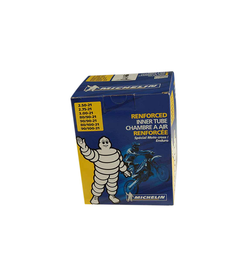 CHAMBRE AIR MOTO 21 " 3.00-3.50x21 - 90/90X21 - 100/80X21 MICHELIN (21MDR) VALVE DROITE