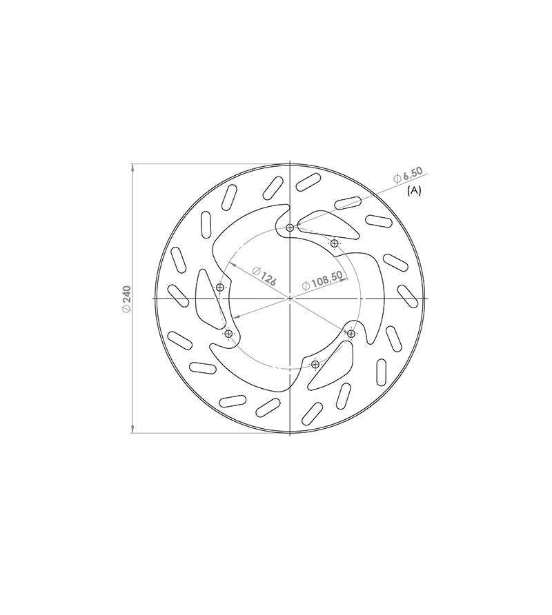 DISQUE FREIN MECABOITE AV NG ADAPT. DERBI SENDA R 2000- (D.240)