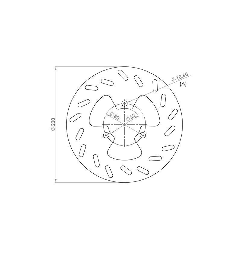 DISQUE FREIN MECABOITE/MOTO AR NG ADAPT. DERBI SENDA DRD/RCR 11-/RX/SX/SENDA 125 (D.218)