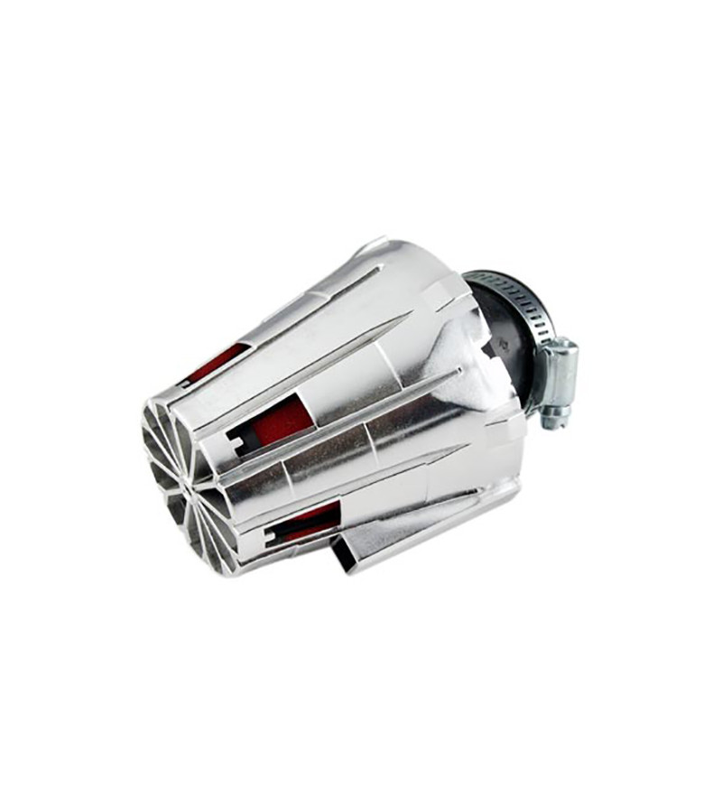 FILTRE A AIR TUN'R D28-35 E5 COUDE 45° CHROME