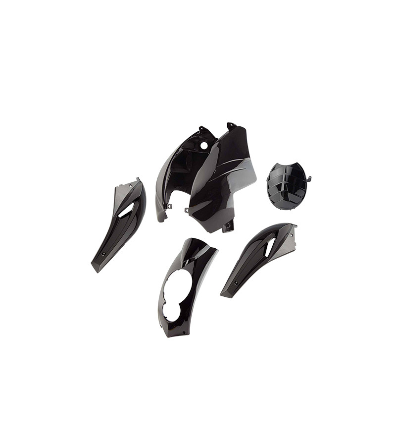 CARROSSERIE SCOOTER TUN'R KIT ADAPT. LUDIX NOIR (PEINT) (COMPTEUR ROND) (5 PIECES)