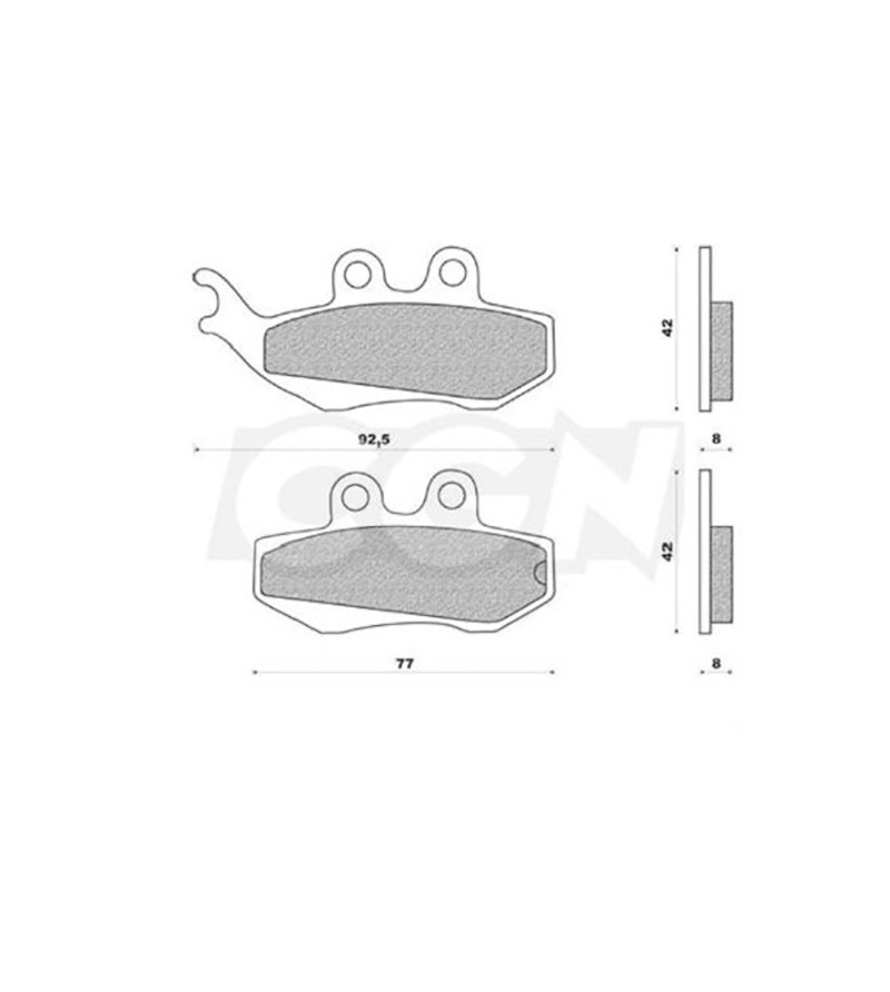 PLAQUETTE FREIN  36 TEKNIX AV ADAPT. DRD R 05-/RS50/RX 99-/XPOWER 04-/TZR/DNA 00-05 (P