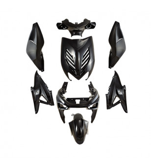 CARROSSERIE SCOOTER TUN'R KIT ADAPT. NITRO/AEROX -2013 NOIR PEINT (8 PIECES)