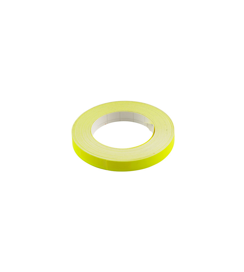 AUTOCOLLANT LISERET FLUO JAUNE 9MM (10M) POUR JANTE/CARROSSERIE