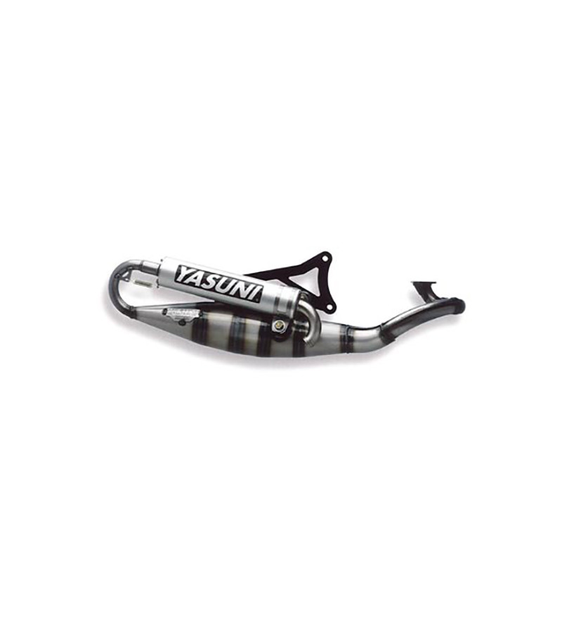POT SCOOTER DE YASUNI R ADAPT. NITRO/AEROX/OVETTO/NEOS/MACH G/JOG R SILENCIEUX ARGENT