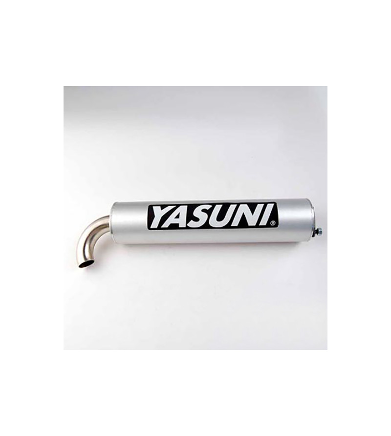 SILENCIEUX/CARTOUCHE SCOOTER YASUNI ARGENT (D.60MM - 2 VIS)