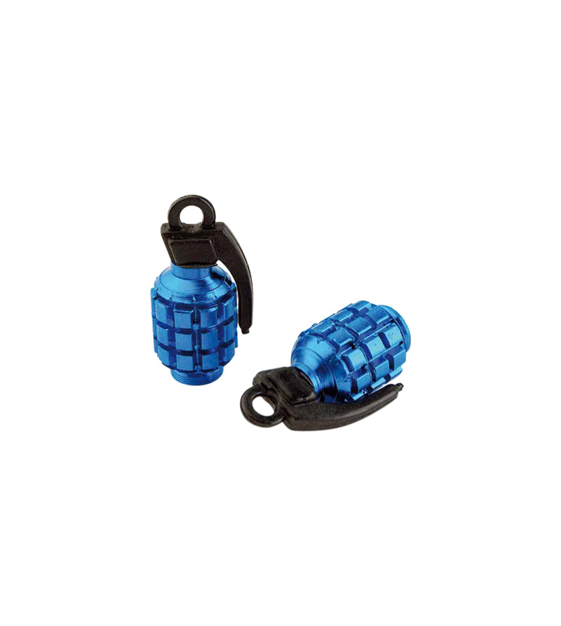 CAPUCHON/BOUCHON VALVE TUN'R GRENADE BLEU (X2)