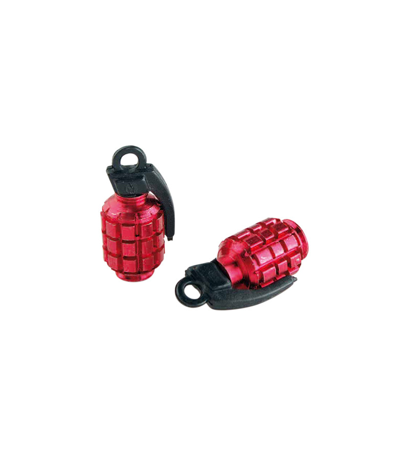 CAPUCHON/BOUCHON VALVE TUN'R GRENADE ROUGE (X2)