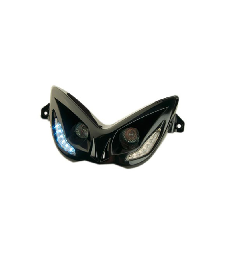 DOUBLE OPTIQUE R8  TUN'R* ADAPT. NITRO/AEROX -2013 NOIR (HALOGENE 2x20W)