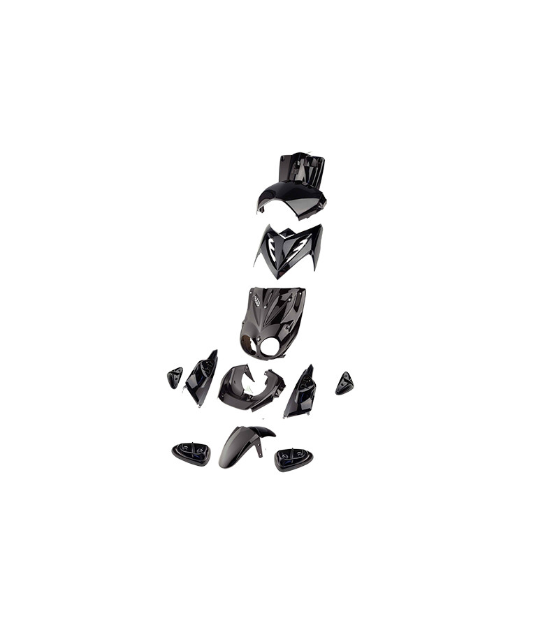 CARROSSERIE SCOOTER TUN'R KIT ADAPT. STUNT/SLIDER NAKED 2005- NOIR (PEINT)- 11 PIECES