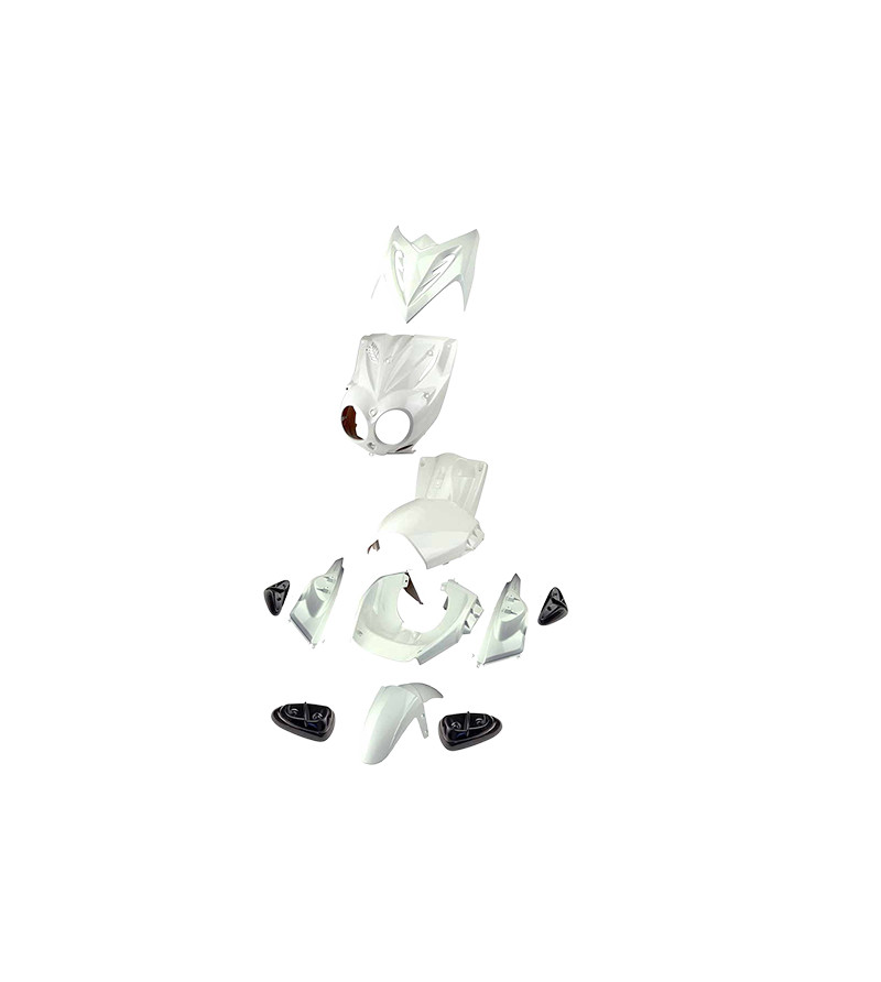 CARROSSERIE SCOOTER TUN'R KIT ADAPT. STUNT/SLIDER NAKED 2005- BLANC (PEINT)- 11 PIECES