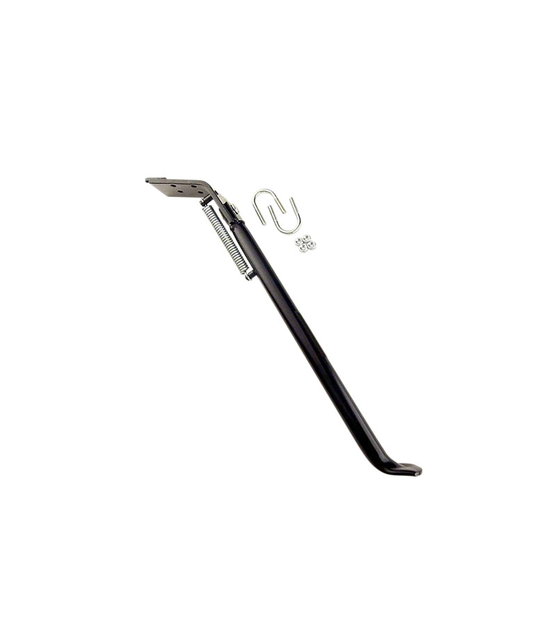 BEQUILLE MECABOITE LATERALE ADAPT. DERBI SENDA R -99 LONGUEUR 350MM (AXE/EXTREMITE)