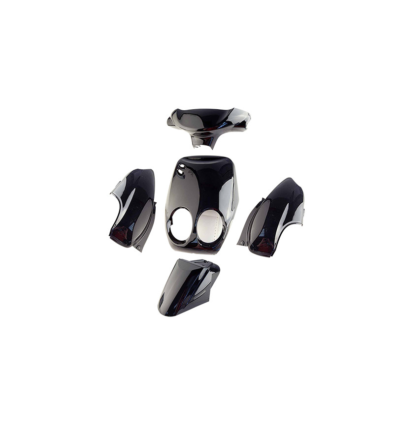 CARROSSERIE SCOOTER TUN'R KIT TYPE ORIGINE ADAPT. OVETTO/NEOS -2008 NOIR (PEINT) (5 PCS)