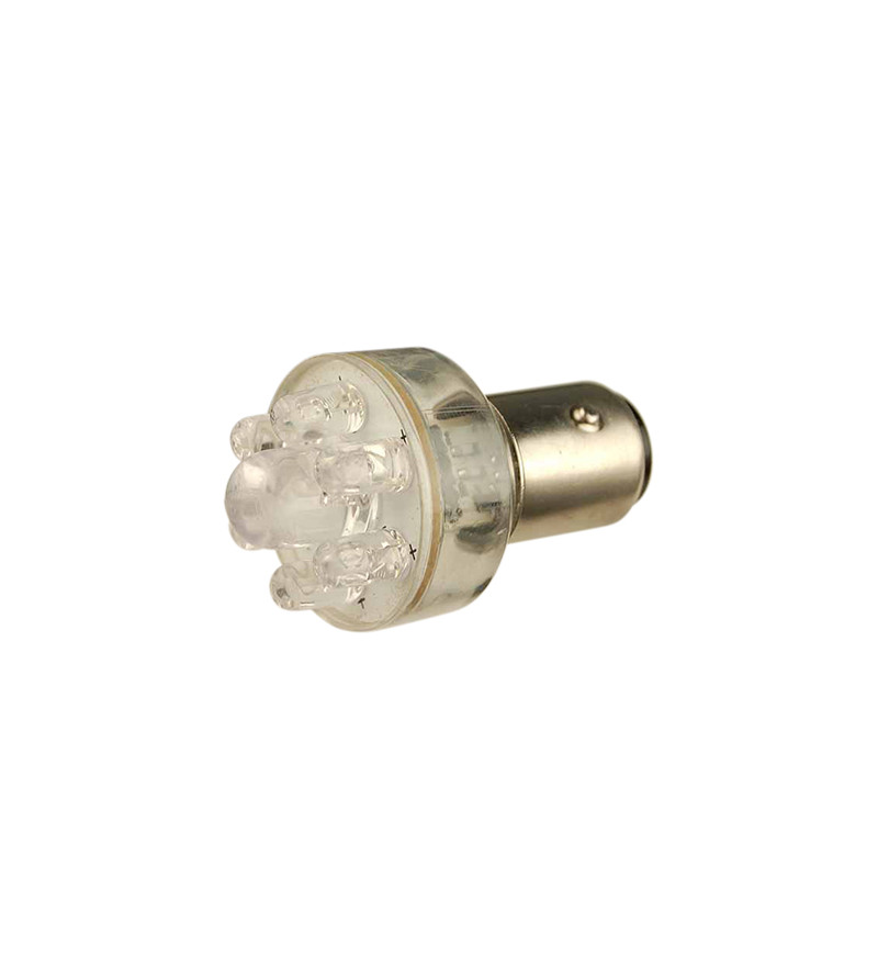 LAMPE/AMPOULE 12V 21/5W (BAY15D) TUN'R* FEU AR 7 LEDS TOURNANTES MULTICOLOR (X1)
