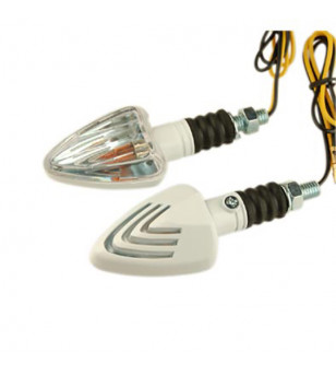 CLIGNOTANT TUN'R* TRIANGLE F.COURTE BLANC/TRANSPARENT AMPOULE ORANGE (PR)