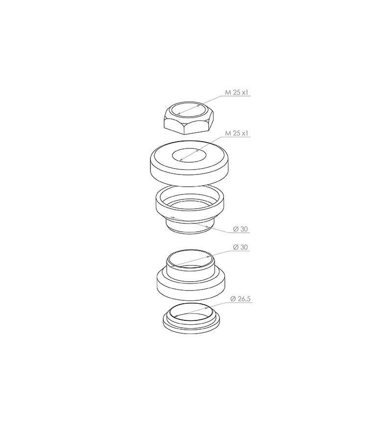 JEU DIRECTION CYCLO TEKNIX ADAPT. MBK 51/88/DAKOTA/41/PHENIX