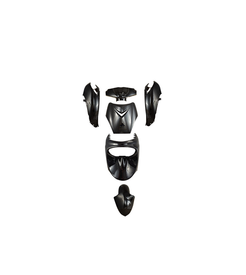 CARROSSERIE SCOOTER TUN'R KIT ADAPT. PEUGEOT VIVACITY NOIR -2008 (PEINT) (6 PIECES)