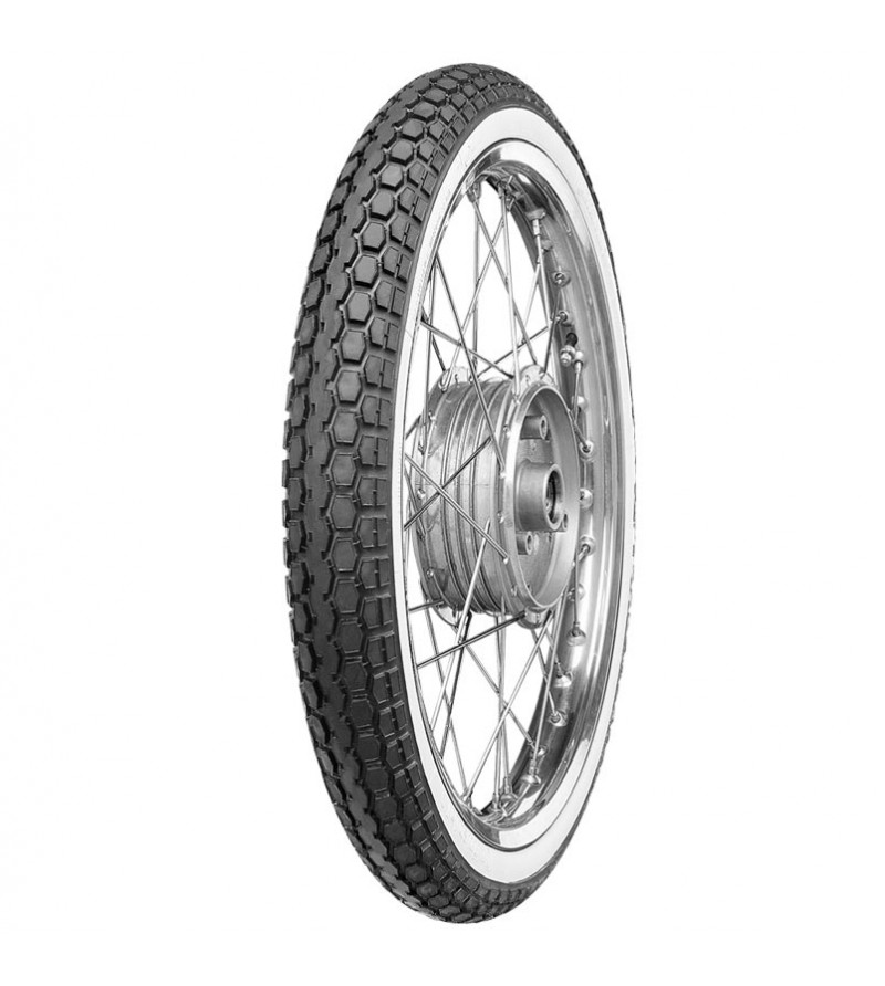 PNEU CYCLO 19"   2 X 19 CONTINENTAL KKS10 TT FLANC BLANC 24B