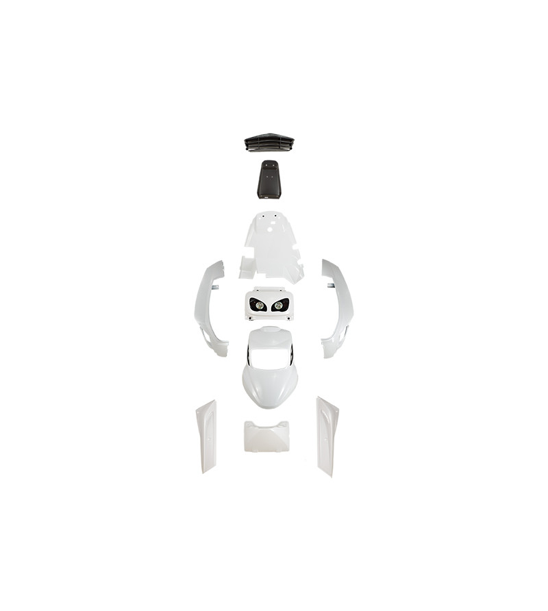 CARROSSERIE SCOOTER BCD* KIT (PACK V1) ADAPT. BOOSTER/BW'S 2004- BLANC (8 PIECES) SCOOTER sur le site du spécialiste des deux...