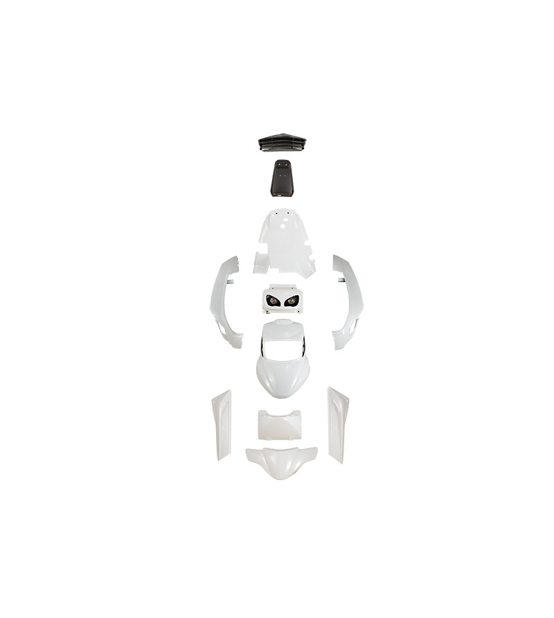 CARROSSERIE SCOOTER BCD KIT (PACK V3) ADAPT. BOOSTER/BW'S 2004- BLANC (9 PIECES) HOMOLO SCOOTER sur le site du spécialiste de...