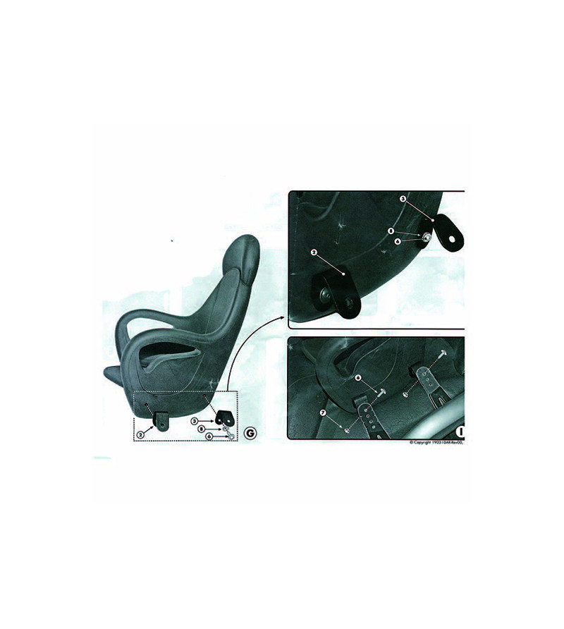 SIEGE ENFANT KAPPA ADAPT.SCOOTER/MOTO (ENFANT 5 à 8 ANS) AVEC SANGLES ET CROCHETS