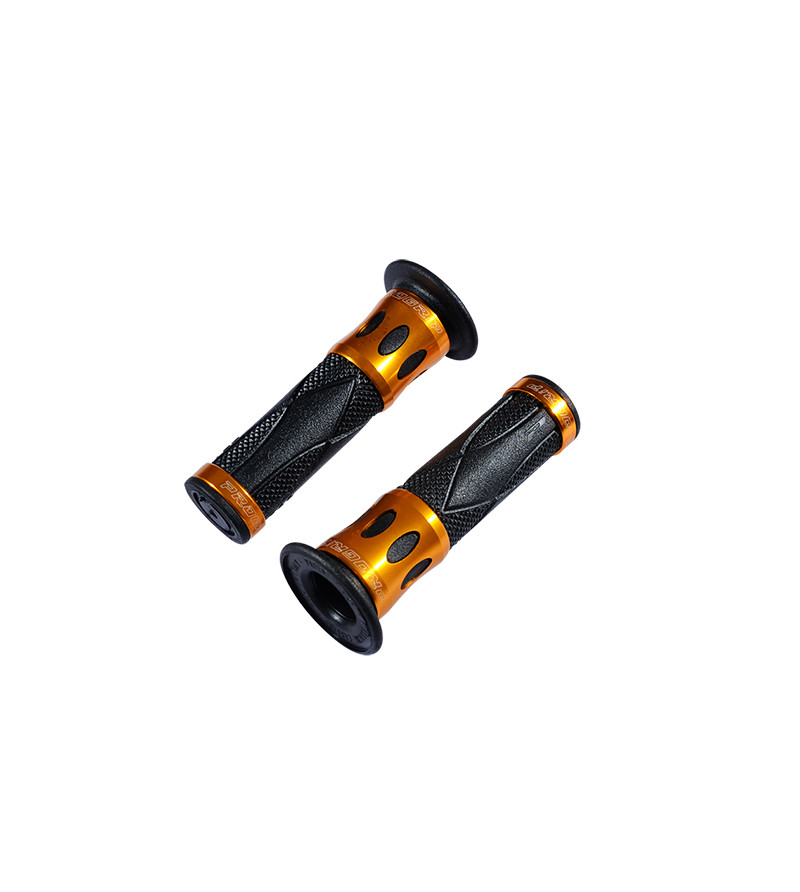 REVETEMENT/POIGNEE PROGRIP ROAD 728 NOIR/OR (PR) BAGUE ALU 122MM