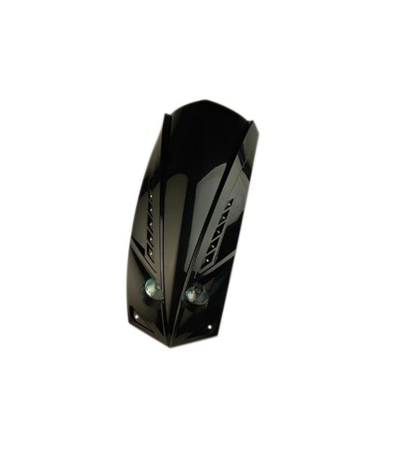 TABLIER AV/FACE AV SCOOTER TUN'R* ADAPT. LUDIX DOUBLE OPTIQUE NOIR (2X20W + LED)