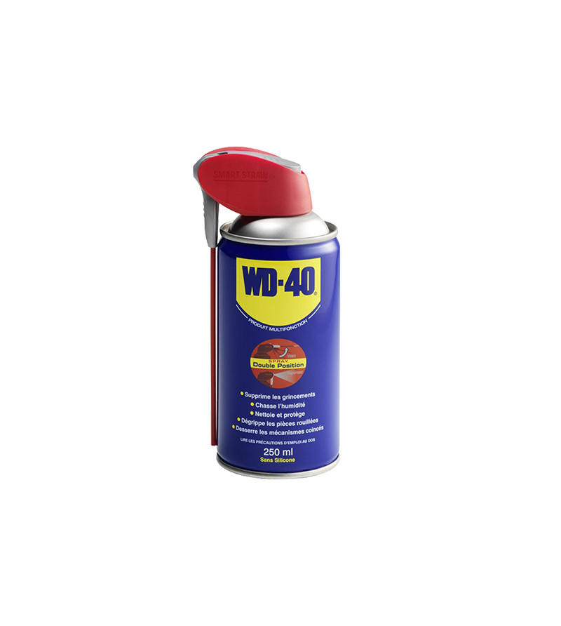 HUILE/LUBRIFIANT MULTIFONCTION WD40 250ML (AEROSOL) JET  DOUBLE POSITION