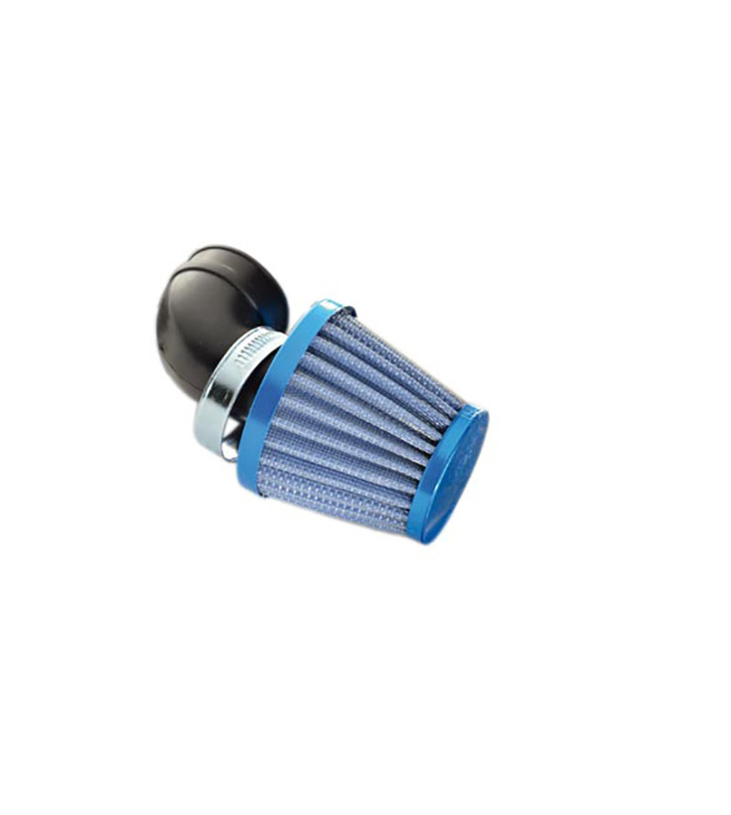 FILTRE A AIR TUN'R D28-35 CONIQUE KN GM COUDE 90° BLEU