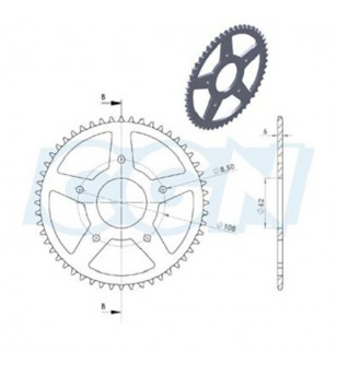 COURONNE MECABOITE 17 ADAPT. XR7/XP7 SM/XPS 0508/XSM/RRX SPIKE/SMX 420 52DTS D62 5 FIX