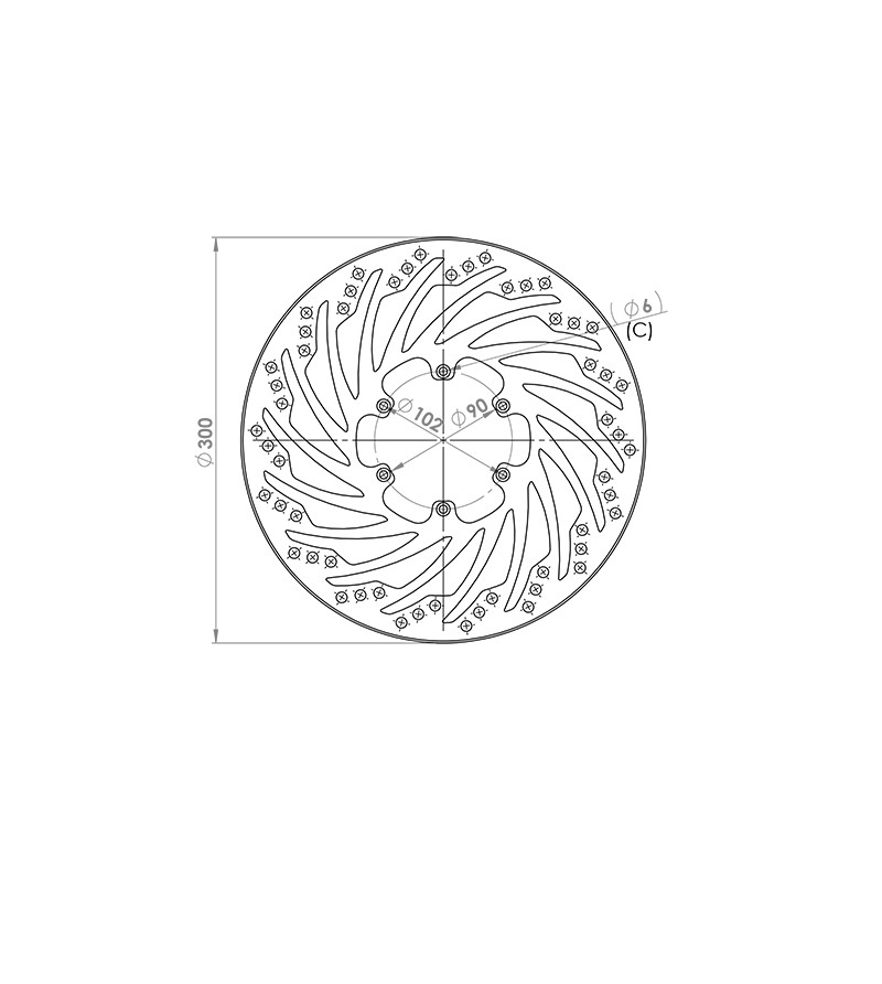 DISQUE FREIN MECABOITE AV NG ADAPT. XR7/NK7/MH RX50 R (D.300)