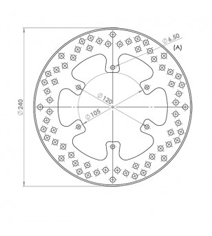 DISQUE FREIN MAXI SCOOTER AV NG ADAPT. 125/250/400 PIAGGIO MP3 2006- (D.240)