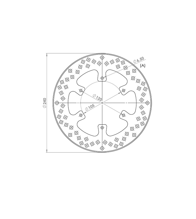 DISQUE FREIN MAXI SCOOTER AV NG ADAPT. 125/250/400 PIAGGIO MP3 2006- (D.240)