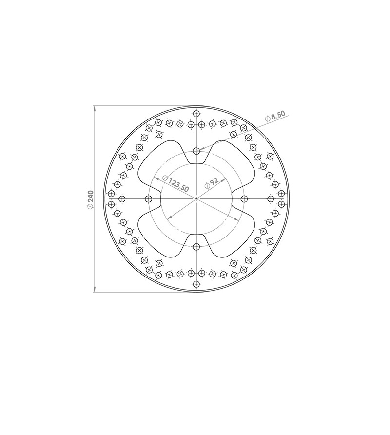 DISQUE FREIN MAXI SCOOTER AR NG ADAPT. 125 YAMAHA XMAX 2005-2011 (D.240)