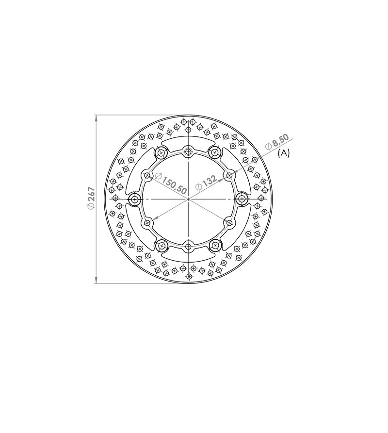 DISQUE FREIN MAXI SCOOTER AV NG ADAPT. 500 YAMAHA TMAX 2008-2011 (D.267)