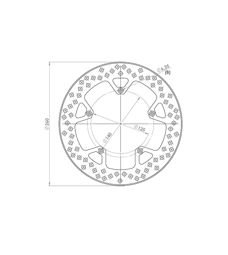 DISQUE FREIN MAXI SCOOTER AV NG ADAPT. 125/250 PIAGGIO X7/X8/XEVO 2004- (D.260)