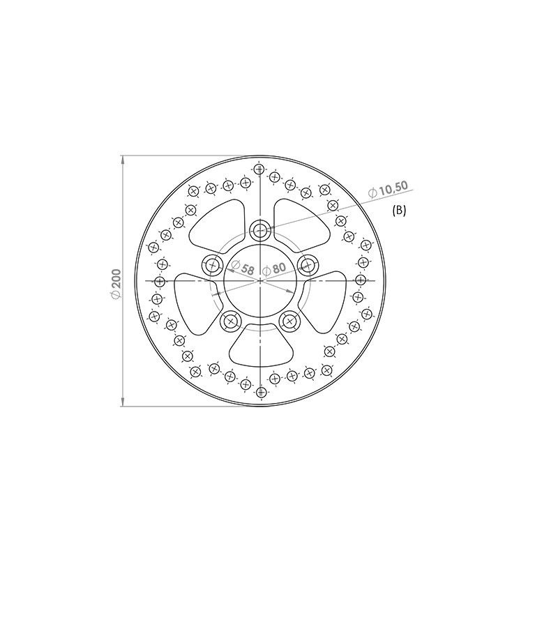 DISQUE FREIN MAXI SCOOTER AR NG ADAPT. 125/250 KYMCO GRAND DINK 2002- (D.200)