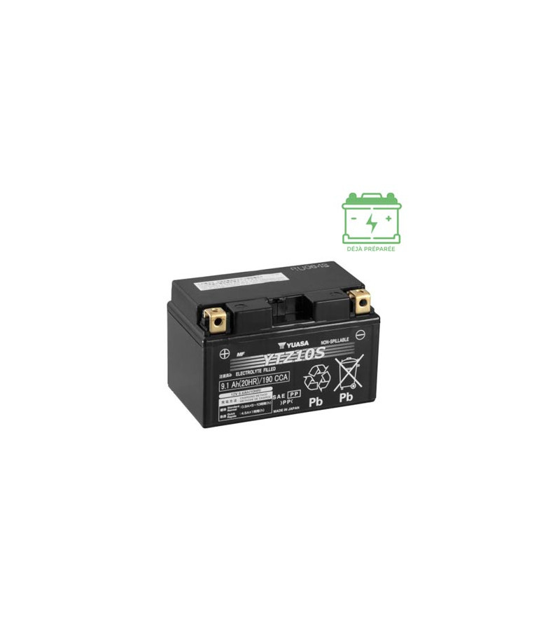 BATTERIE YTZ10S YUASA 12V8.6AH GEL SANS ENTRETIEN LG150 L87 H93 - ACTIVE USINE