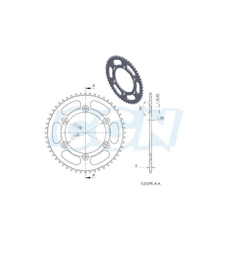 COURONNE MECABOITE 06 ADAPT. CPI 420 52DTS D110 6 FIX