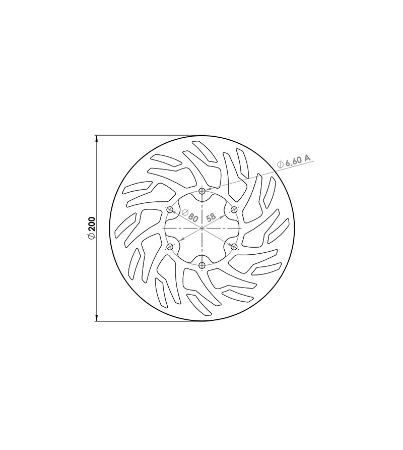 DISQUE FREIN MECABOITE AR NG ADAPT. RIEJU SMX/RRX/SPIKE (D.200)