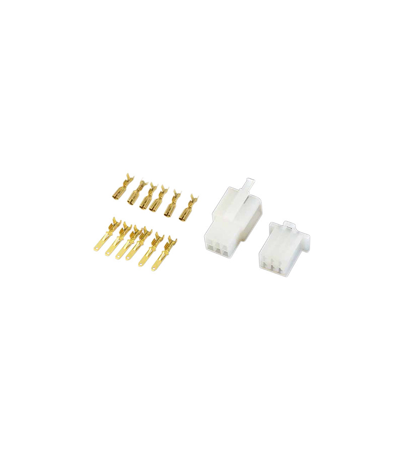 CONNECTEUR PLASTIQUE MALE ET FEMELLE PLUS COSSE 6 FICHES (X1)