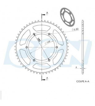 COURONNE MECABOITE 16 ADAPT. SENDA SM DRD/RACING/EVO/GPR NUDE/RACING/RS4 420 53DTS D108 6F