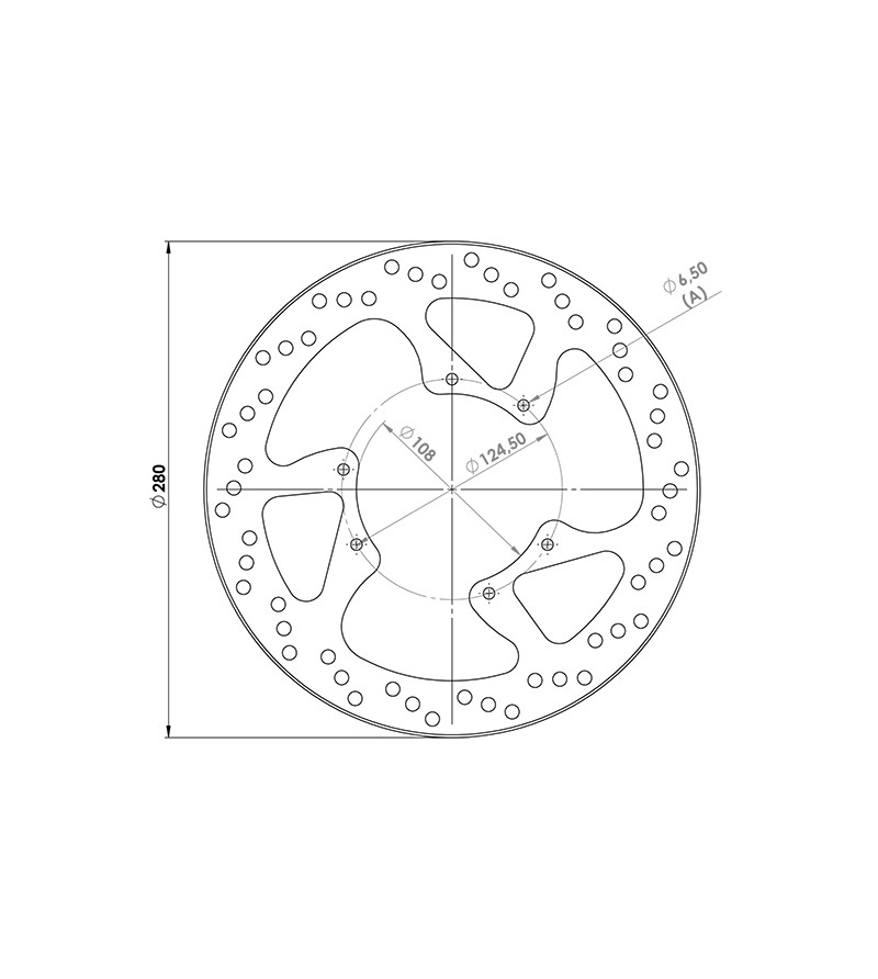 DISQUE FREIN MECABOITE/MOTO AV NG ADAPT. RIEJU RS3/NKD/SENDA 125 (D.280)