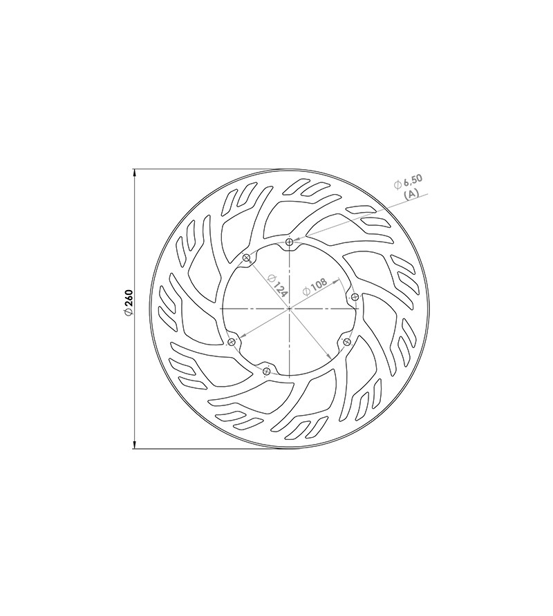 DISQUE FREIN MECABOITE AV NG ADAPT. SENDA DRD 04-/SMT 2011-/RMX/SHERCO 06-12 (D.260)