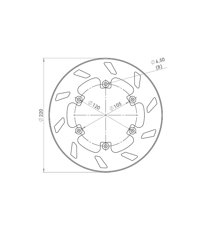 DISQUE FREIN MECABOITE/MOTO AR NG ADAPT. BETA RR/SM 10-/RIEJU RS1/125 URBANL (D.220)