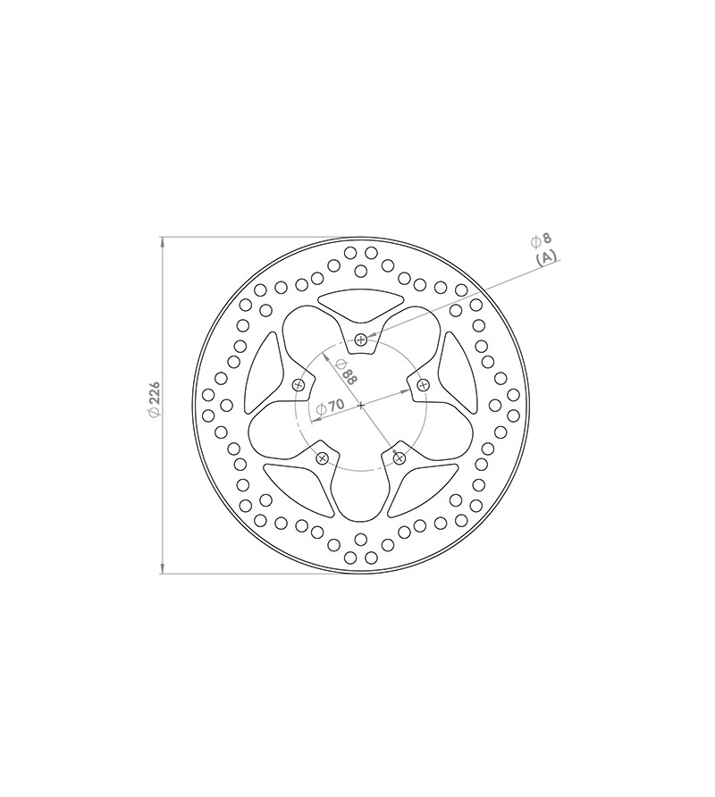 DISQUE FREIN MAXI SCOOTER AV NG ADAPT. 125 PEUGEOT ELYSTAR/JET FORCE 50/125 (D.226)