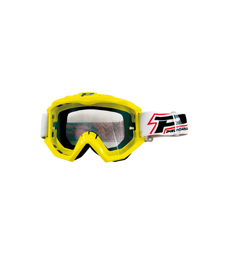 LUNETTE/MASQUE CROSS PROGRIP 3201 DUAL JAUNE ANTI-RAYURE/ANTI UV - HOMOLOGUE CE