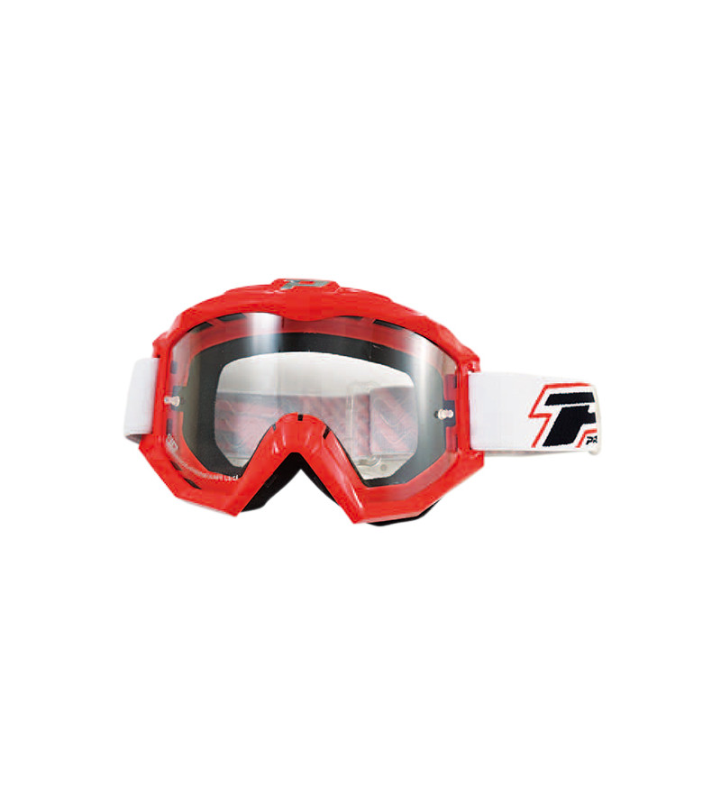 LUNETTE/MASQUE CROSS PROGRIP 3201 DUAL ROUGE ANTI-RAYURE/ANTI UV - HOMOLOGUE CE