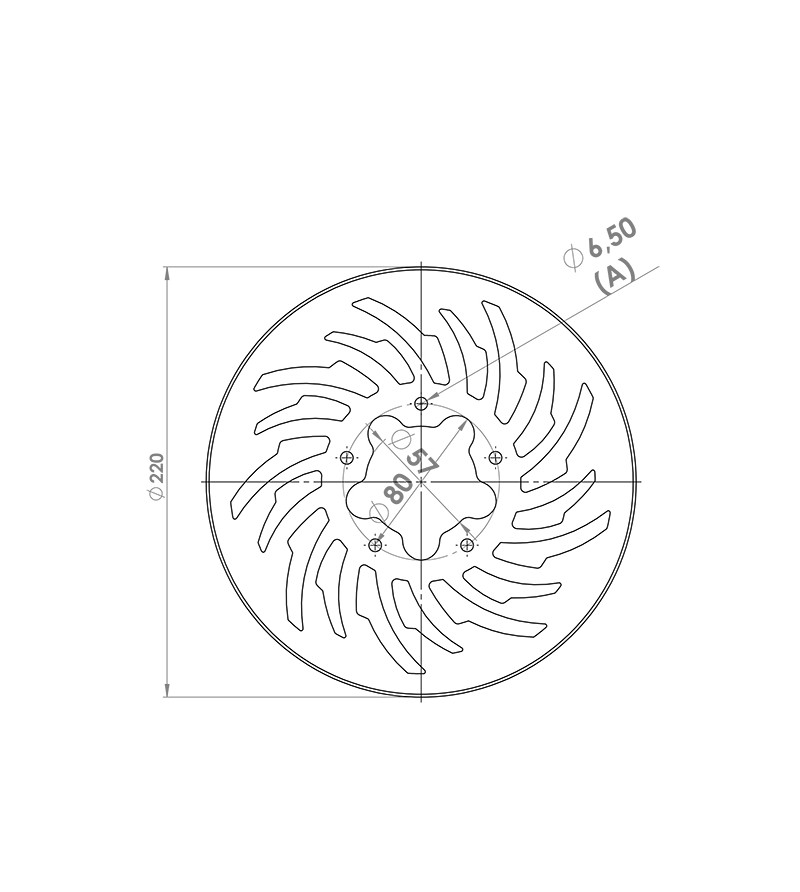 DISQUE FREIN MECABOITE AR NG ADAPT. RIEJU RS2/NKD/GPR 09-15 (D.220)